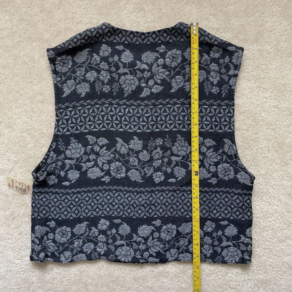 Jax Canada Vintage Womens Vest Blue Floral Size 10 NWT - Picture 5 of 9